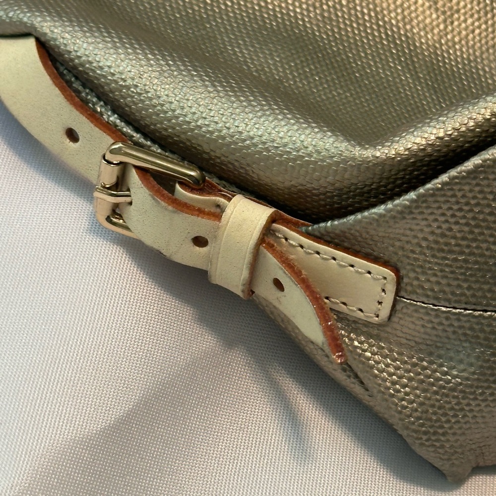 Dooney & Bourke Gold and Tan Hobo Bag with Slouchy Design - Picture 8 of 11